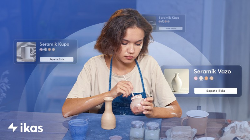 woman doing pottery